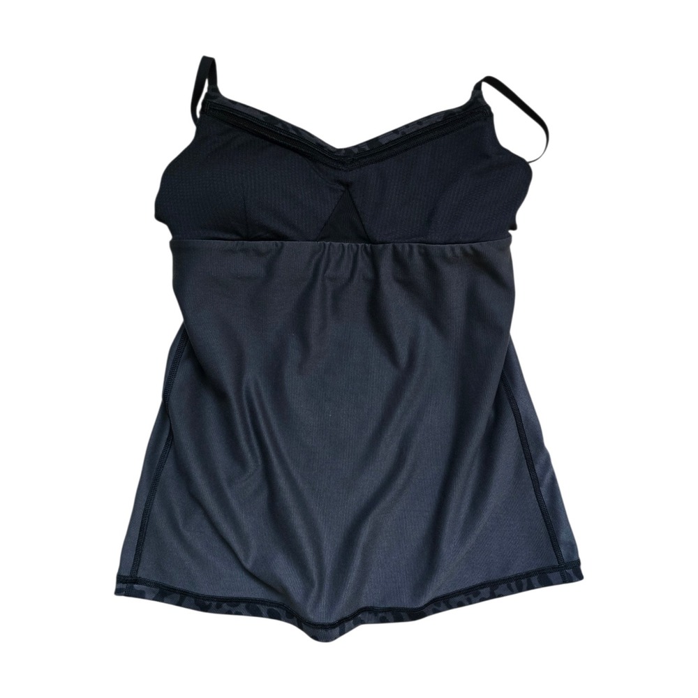 Lululemon Just Breathe Tank Top Animal Swirl Deep Coal Black Gray Size 6 - Picture 4 of 7